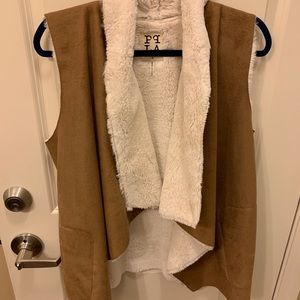 Suede / fur vest